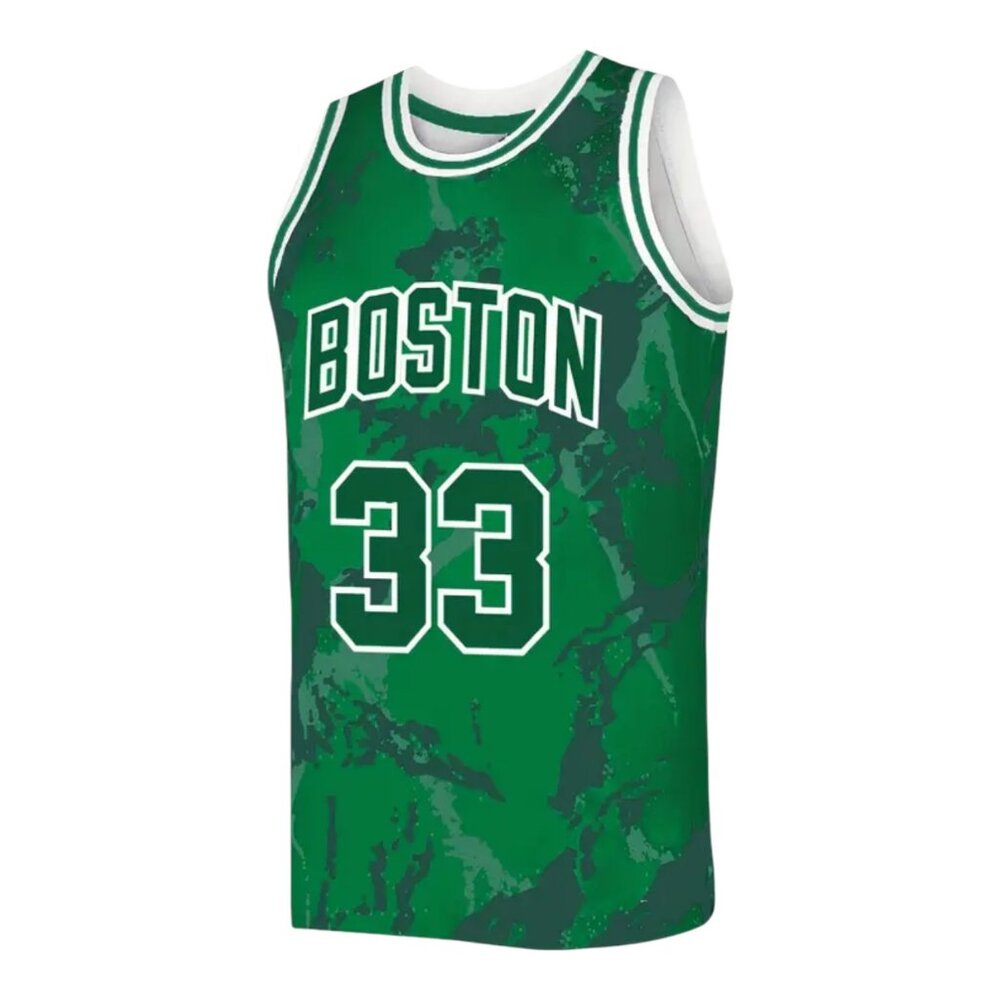 Boston Celtics Larry Bird #33 Basketball Jersey Stitched Green Men's - Picture 2 of 5